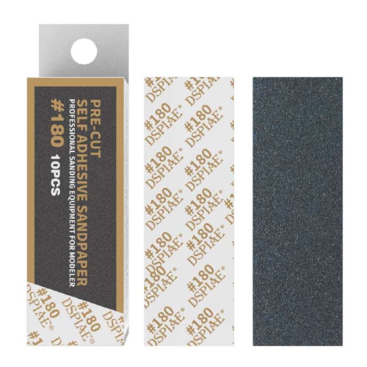 DSPIAE Pre-Cut Self Adhesive Sandpaper #180 10pcs MSP-180