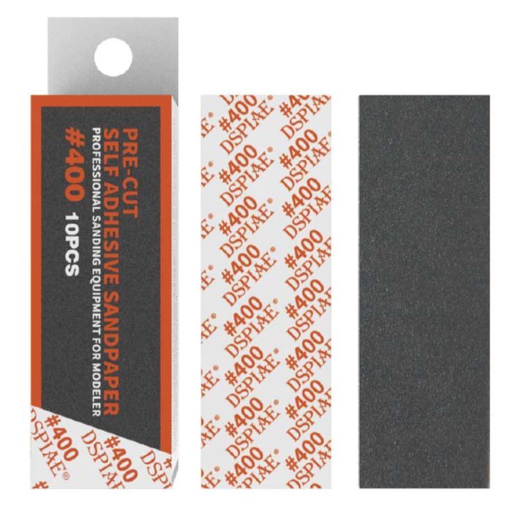 DSPIAE Pre-Cut Self Adhesive Sandpaper #400 10pcs MSP-400