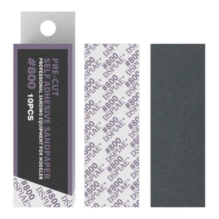 DSPIAE Pre-Cut Self Adhesive Sandpaper #800 10pcs MSP-800