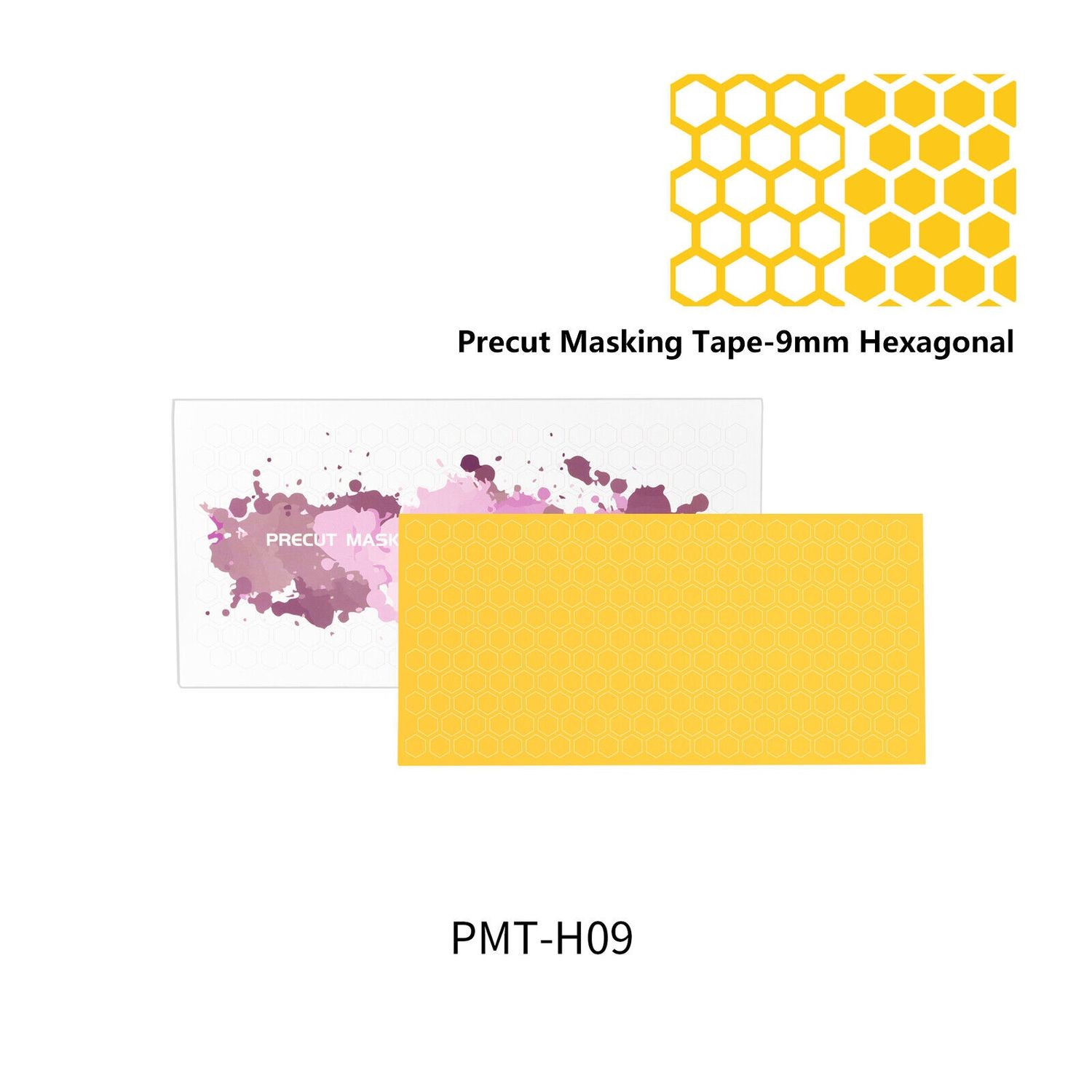 DSPIAE Precut Masking Tape - 9mm Hexagonal PMT-H09