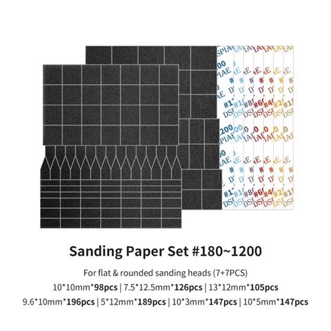 DSPIAE Sanding Paper Set for ESA Reciprocating Sander: 7 Assorted Grits (14 sheets) MSP-ESS