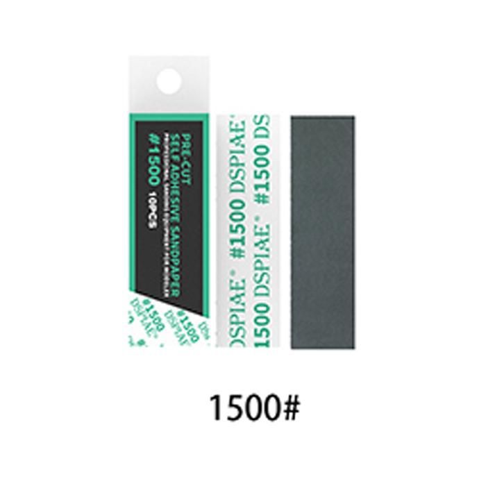 DSPIAE Pre-Cut Self Adhesive Sandpaper #1500 10pcs MSP-1500