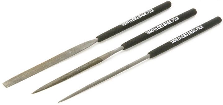 Tamiya Smooth Double-Cut Basic File Set (3pcs) 74104