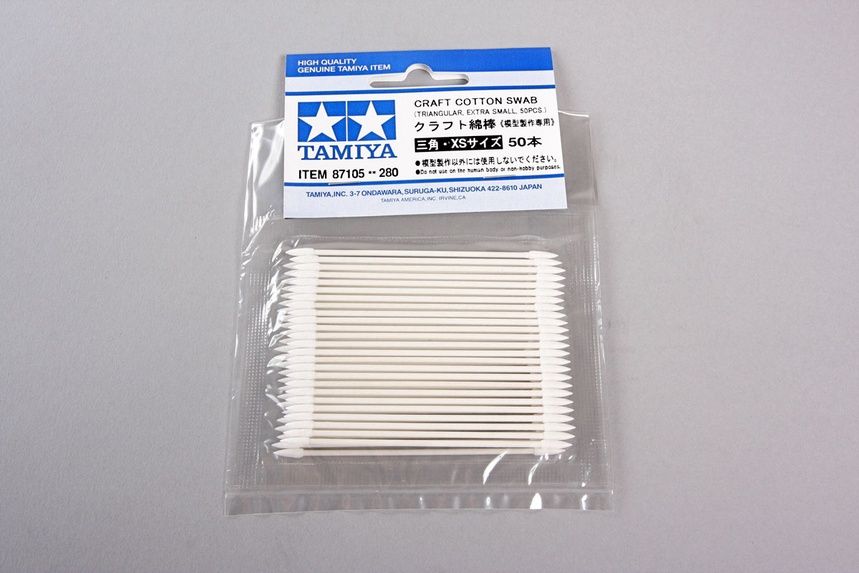 Tamiya Craft Cotton Swab Triangular Extra Small (50pcs) 87105