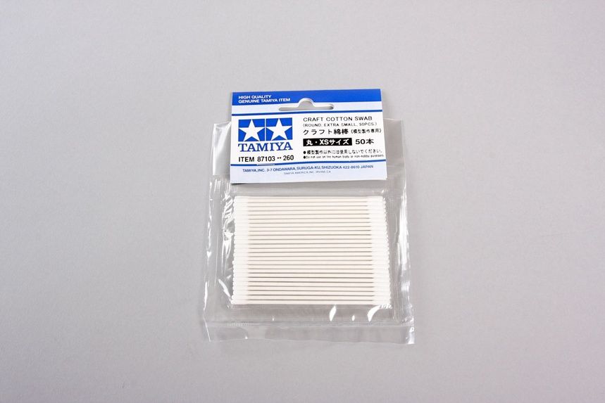 Tamiya Craft Cotton Swab Round Extra Small (50pcs) 87103
