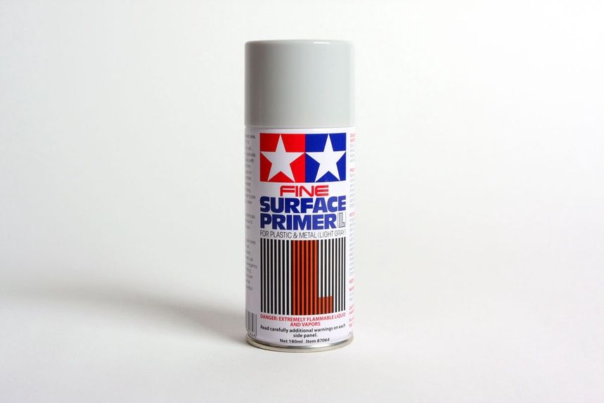 Tamiya Fine Surface Primer L Light Gray (180ml Spray) 87064