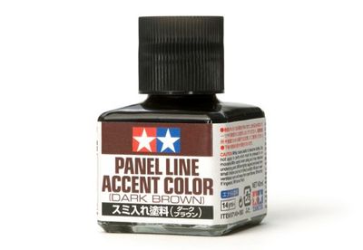 Tamiya Dark Brown Panel Line Accent Color (40ml Bottle) 87140