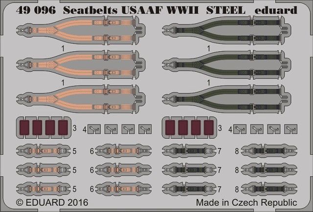 Eduard 1/48 Seatbelts USAAF WWII STEEL 49096