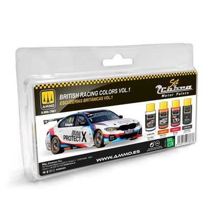 AMMO by Mig  Cobra Motor Paint British Racing Cars Vol.1 Set 7867