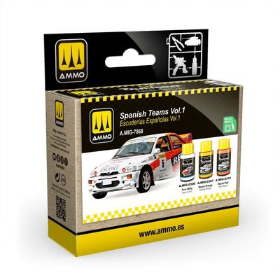 AMMO by Mig  Cobra Motor Paint Spanish Teams Vol.1 Set 7868