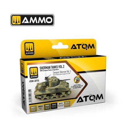 AMMO by Mig  ATOM Sherman Tanks Vol.2 WW2 ETO Paint Set 20735