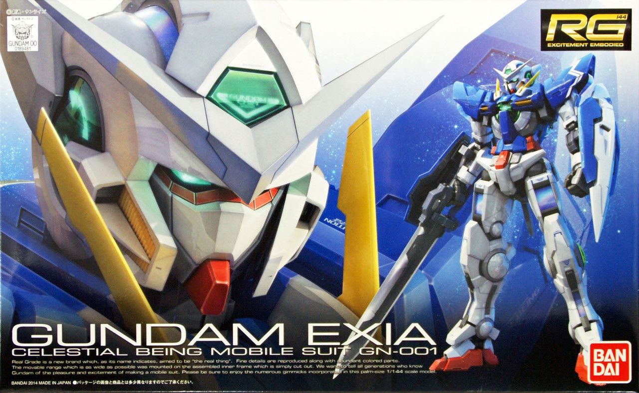 Bandai 1/144 RG Gundam Exia Celestial Being Mobile Suit GN-001 5061600