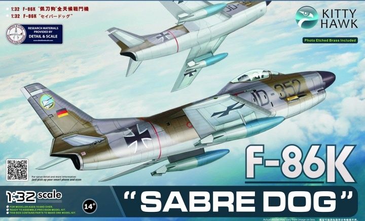Kitty Hawk 1/32 F-86K &quot;Sabre Dog&quot; KH32008