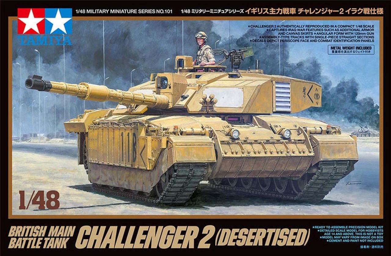 Tamiya 1/48 British Main Battle Tank Challenger 2 (Desertised) 32601