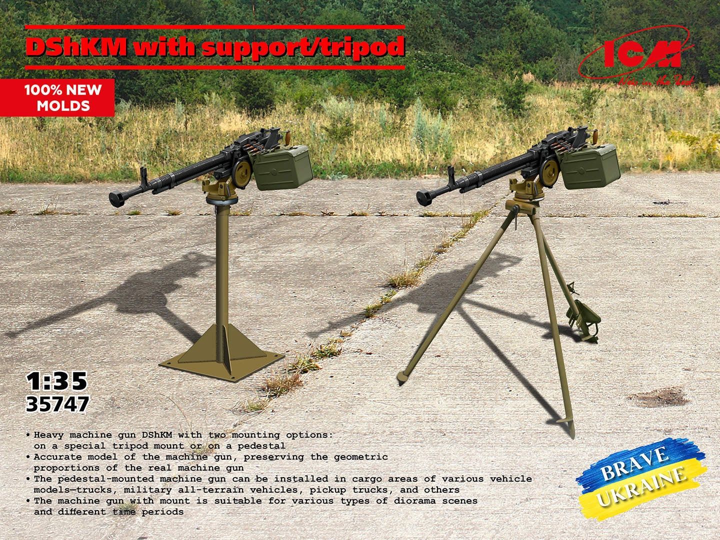 ICM 1/35 DShKM with support/tripod 35747