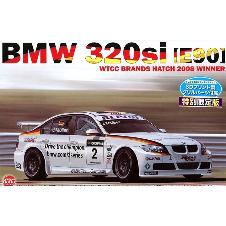 Platz 1/24 NuNu BMW 320si E90 WTCC Brands Hatch 2008 Winner w/3D Printed Grille 24037HE