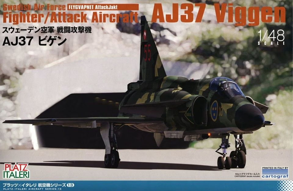 Platz 1/48 Italeri Swedish Air Force AJ37 Viggen Fighter/Attack Aircraft TPA13