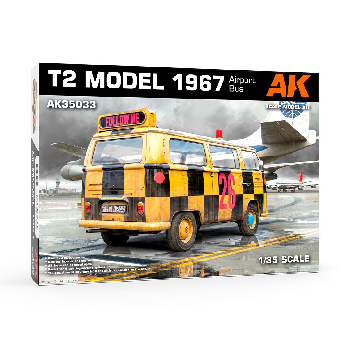 AK Interactive 1/35 Volkswagen T2 Model 1967 Airport Bus 35033