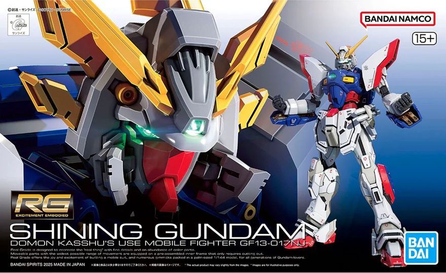 Bandai 1/144 RG #42 Shining Gundam Domon Kasshu&#39;s Use Mobile Fighter GF13-017NJ 5068705