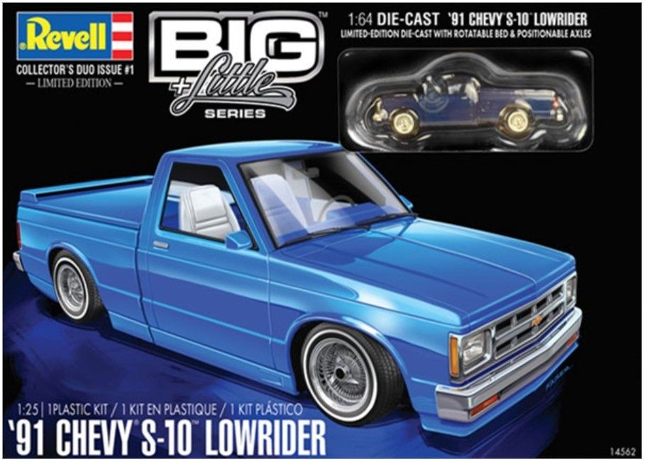 Revell 1/25 &#39;91 Chevy S10 Lowrider Big+Little w/Die-Cast 14562