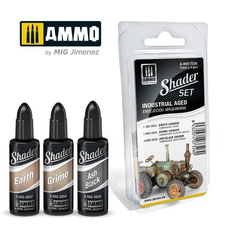 AMMO by Mig  Shader Set Industrial Aged 7326