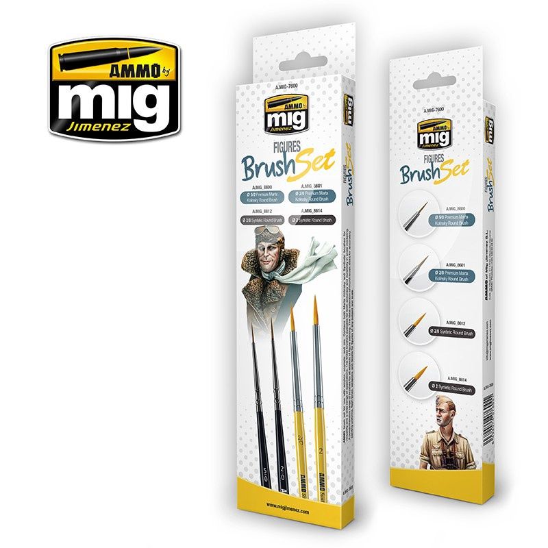 AMMO by Mig  Figures Brush Set 7600