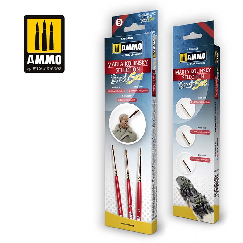 AMMO by Mig  Marta Kolinsky Selection Brush Set 7609