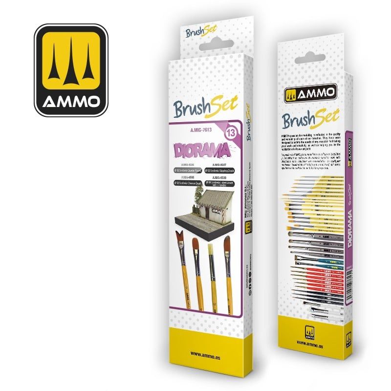 AMMO by Mig  Diorama Brush Set 7613