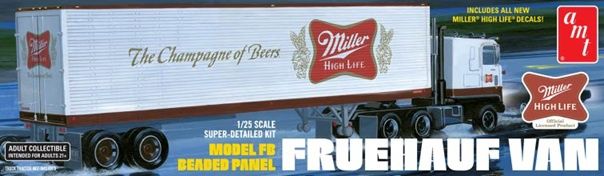 AMT 1/25 Miller Beer Fruehauf 40&#39; Semi Trailer 1234