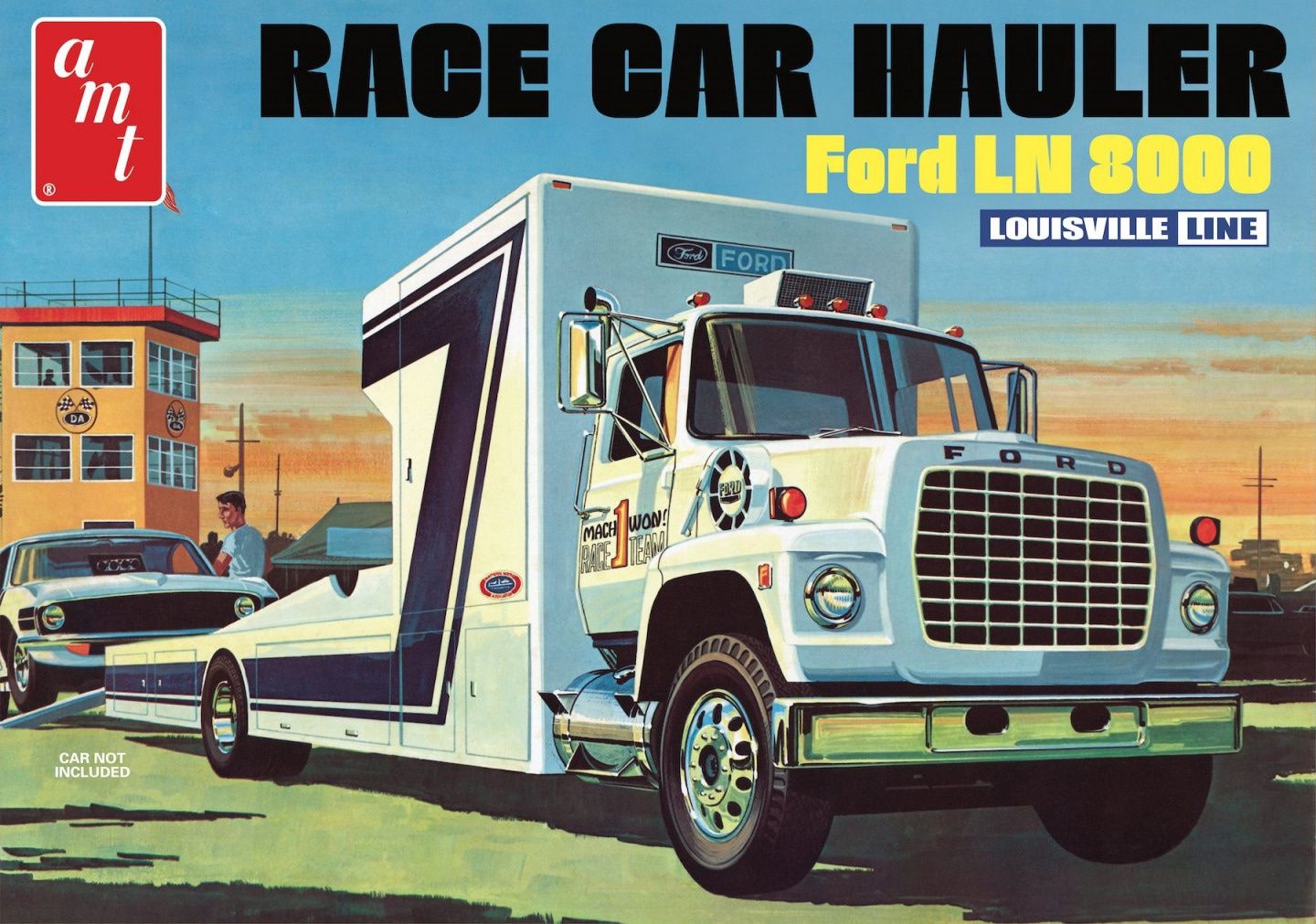 AMT 1/25 Race Car Hauler Ford LN 8000 Louisville Line 1316