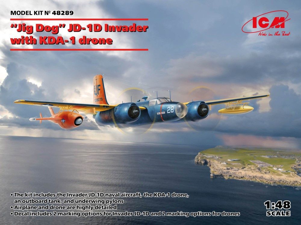 ICM 1/48 &#39;Jig Dog&#39; JD-1D Invader with KDA-1 drone 48289