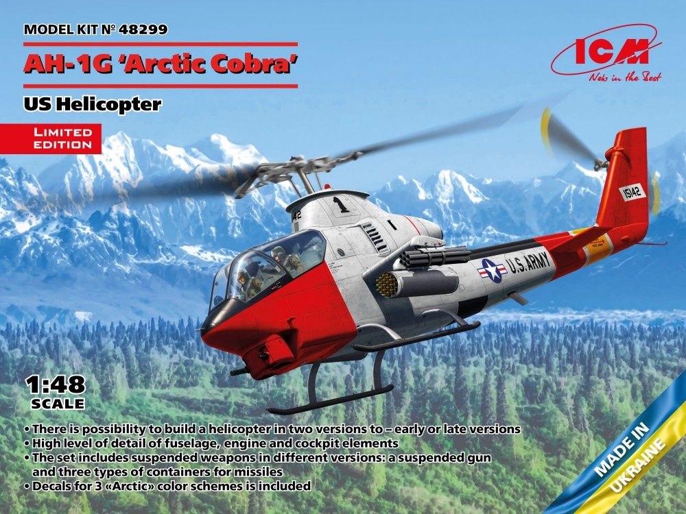 ICM 1/48 Bell AH-1G &#39;Arctic Cobra&#39; US Helicopter 48299