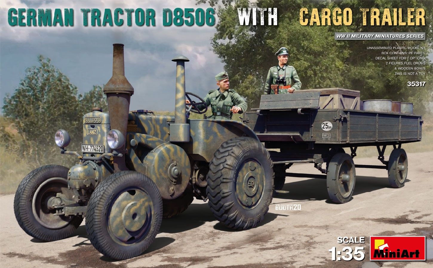 MiniArt 1/35 German Tractor ‌D8506‌ with ‌Cargo ‌Trailer 35317