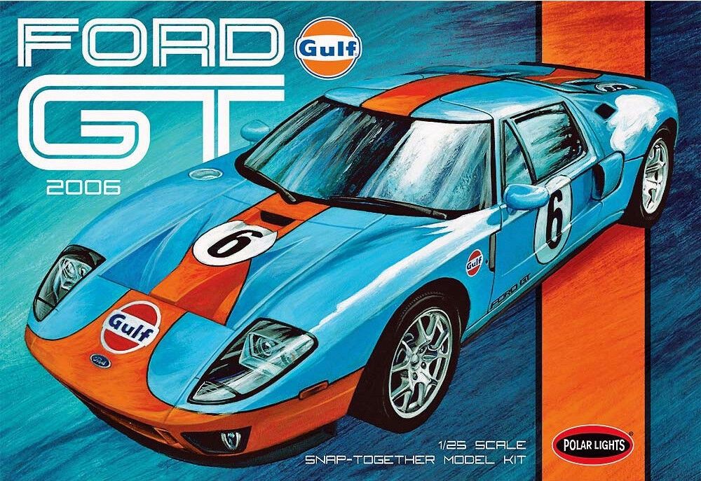 Polar Lights 1/25 2006 Ford GT Gulf Livery Snap Kit POL955