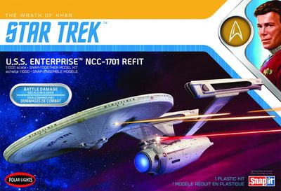 Polar Lights 1/1000 Star Trek The Wrath of Khan USS Enterprise NCC-1701 Refit POL974