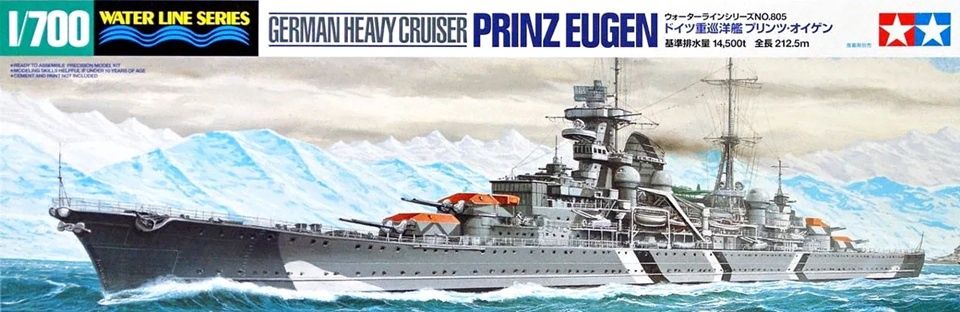 Tamiya 1/700 German Heavy Cruiser Prinz Eugen 31805
