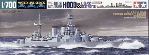 Tamiya 1/700 British Battlecruiser Hood &amp; E-Class Destroyer 31806