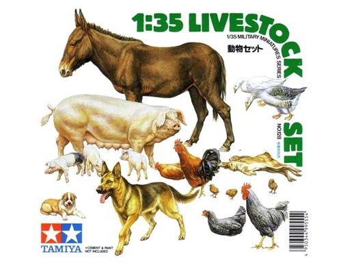 Tamiya 1/35 Livestock Set 35128