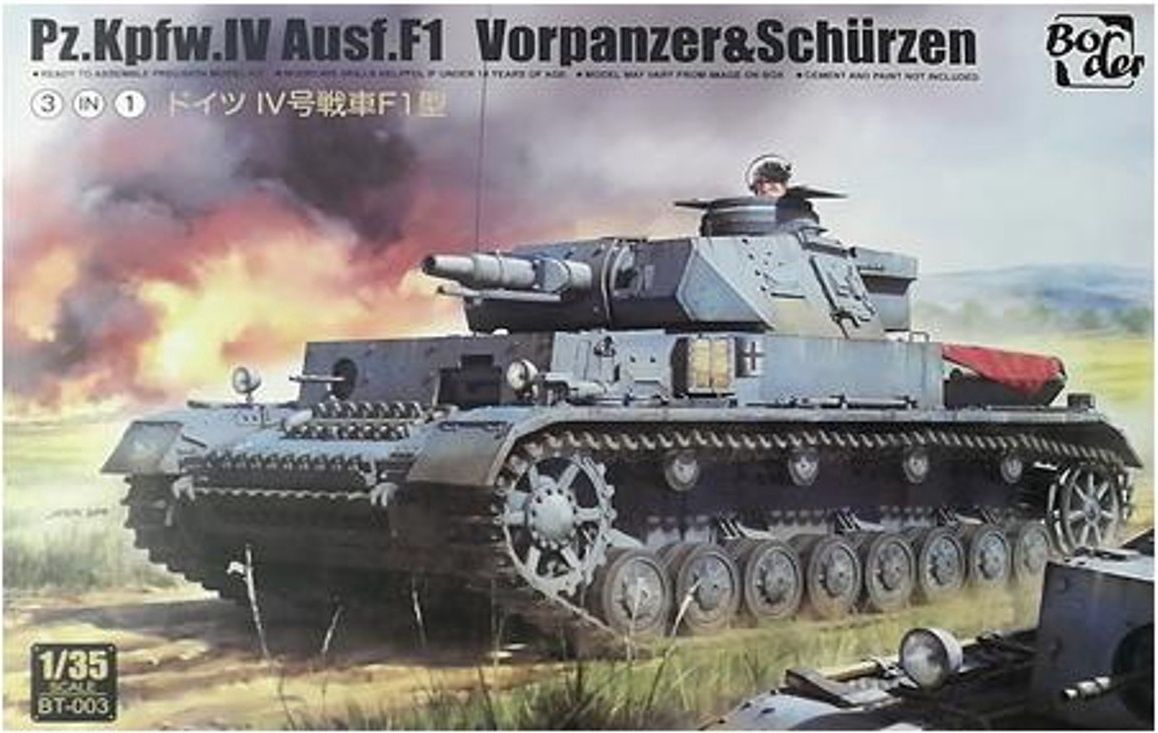 Border 1/35 Panzer Pz.Kpfw.IV Ausf.F1 Vorpanzer &amp; Schurzen (3in1) BT003