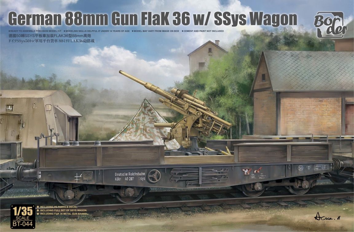 Border 1/35 German 88mm Flak 36 with SSys Wagon BT044