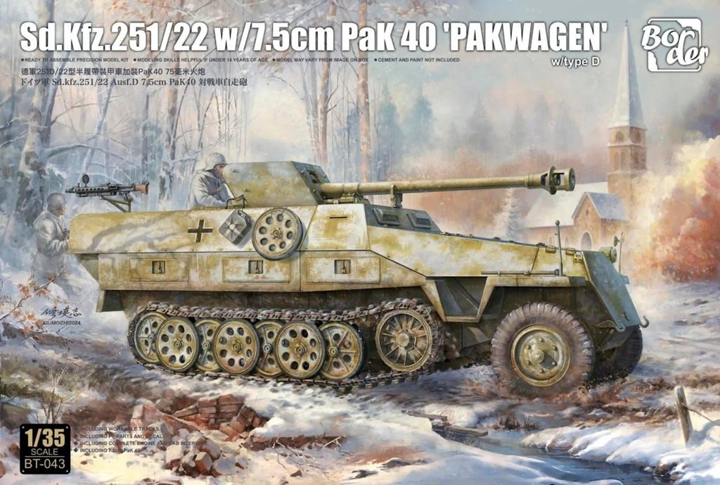 Border 1/35 Sd.Kfz.251/22 with 7.5cm PaK 40 &#39;Pakwagen&#39; BT043