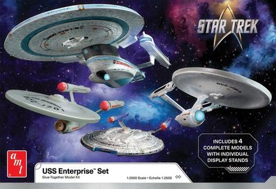 AMT 1/2500 Star Trek U.S.S. Enterprise 4-Ship Set 1485