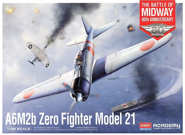 Academy 1/48 A6M2b Zero Fighter Model 21 &quot;Battle of Midway&quot; ACY12352