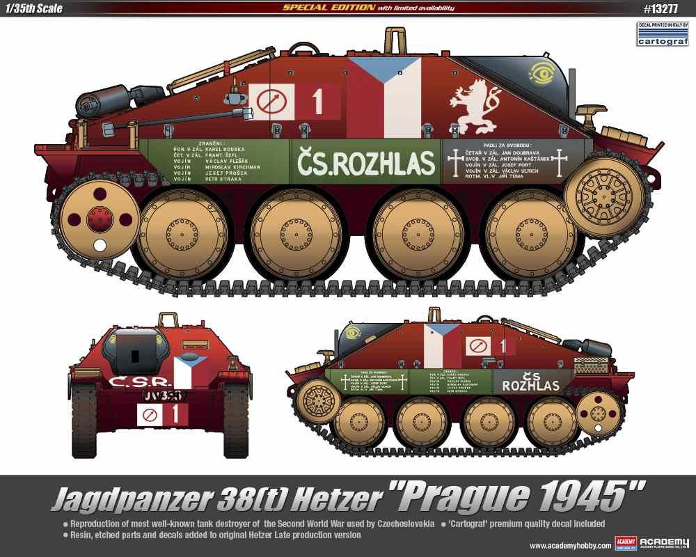 Academy 1/35 Jagdpanzer 38(t) Hetzer &quot;Prague 1945&quot; Limited Edition ACY13277