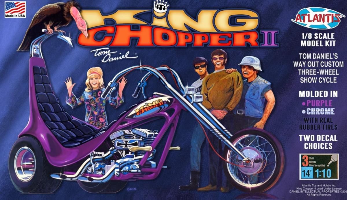 Atlantis 1/8 King Chopper II Tom Daniel&#39;s Way Out, Custom Three-Wheel Show Cycle  224