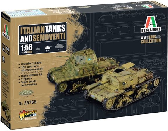 Italeri 1/56 Italian Tanks &amp; Tank Destroyers 25768