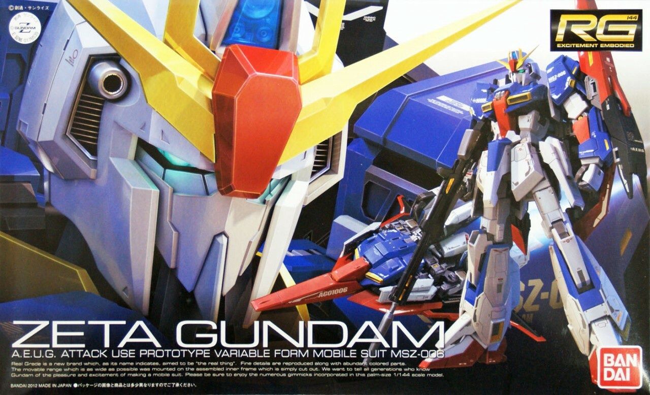 Bandai 1/144 RG #10 Zeta Gundam A.E.U.G. Prototype Variable Form Mobile Suit MSZ-006 5061599