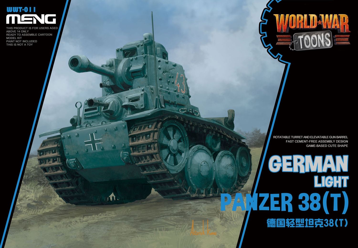 Meng Egg World War Toons Panzer 38(t) German Light Tank WWT-011
