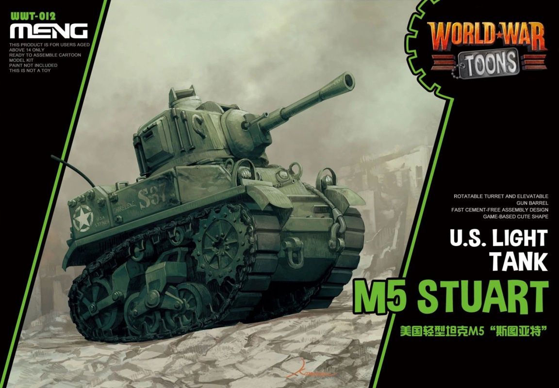 Meng Egg World War Toons M5 Stuart U.S. Light Tank WWT-012
