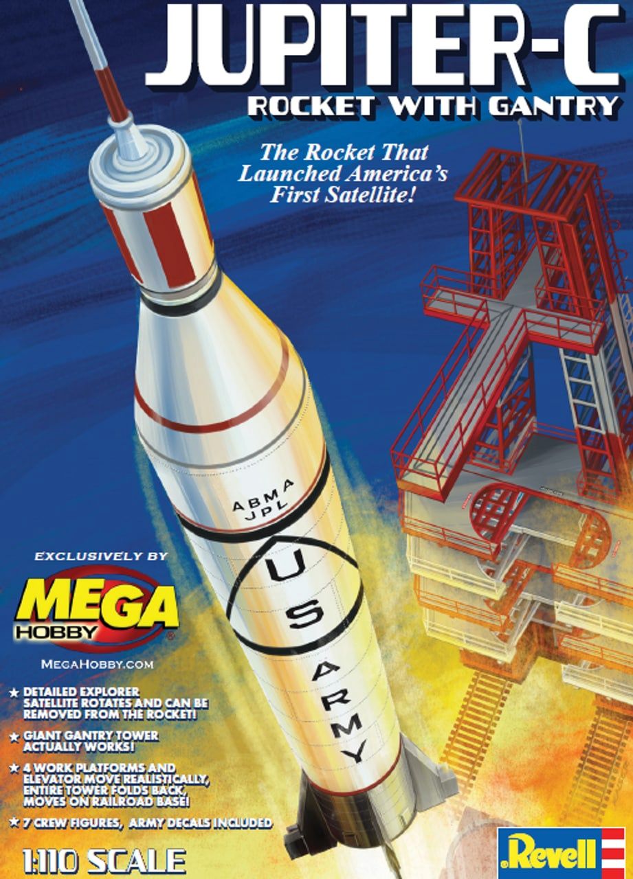 Revell 1/110 Jupiter C Rocket with Gantry 03706